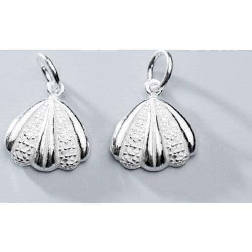 925 Sterling Silver Fashion Jewelry Decoration Mermaid Tails Charms Necklace Earrings Silver Dangle Pendants DIY Women Ornaments