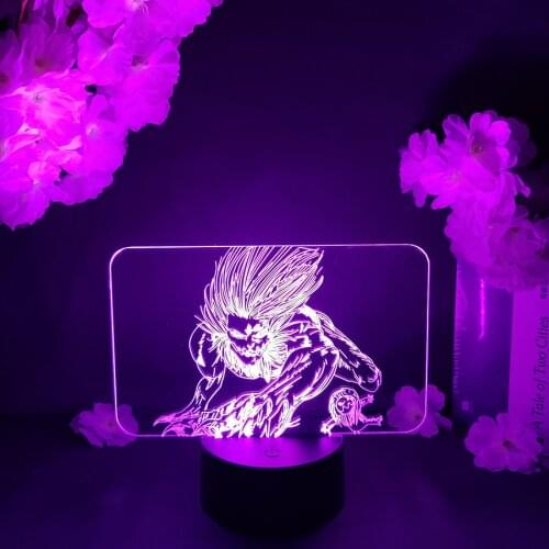 The Jaw Titan Vivid Lighting Decoration LED Anime Lamp Manga Attack on Titan Hologram Effect Lights Touch Control Color Changing