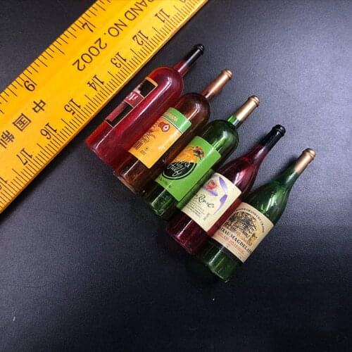 1pc 1/6 Scale Mini Red Wine Bottle Models for 12'' Figures Scene Accessories DIY
