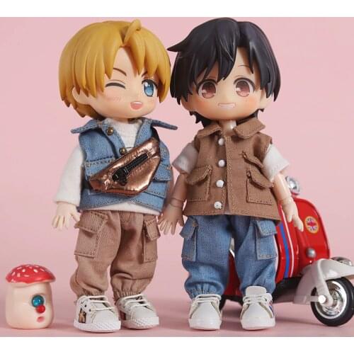 1PCS ob bjd Long Overalls Pant Doll Clothes for ob11,obitsu11,molly,1/12 bjd Doll Accessories Clothing