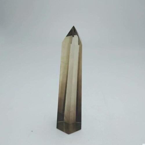 1pc 75-80mm NATURAL Smokey Citrine Quartz Crystal Wand Point Healing for gifts