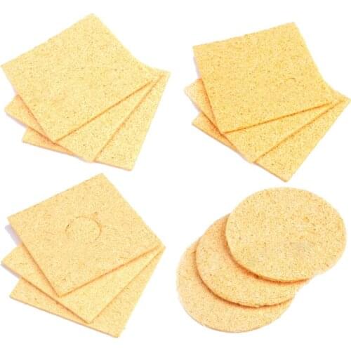 10pcs Replacement Sponges Soldering Iron Cleaner Solder Tip Cleaning Pad Cleaning Sponge Yellow