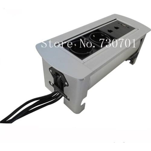 2*European power and 1*HDMI and 2*data Manual desktop socket ,Furniture table socket ,suit for meeting room / residential 20 pcs