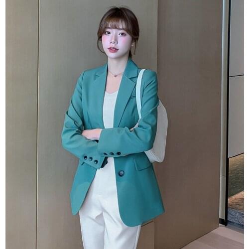 2xl Spring Solid Suit Coat Women Autumn 2020 New Fashion Slim Simple Blazer Blanco Mujer Plus Size Women Blazers And Jackets