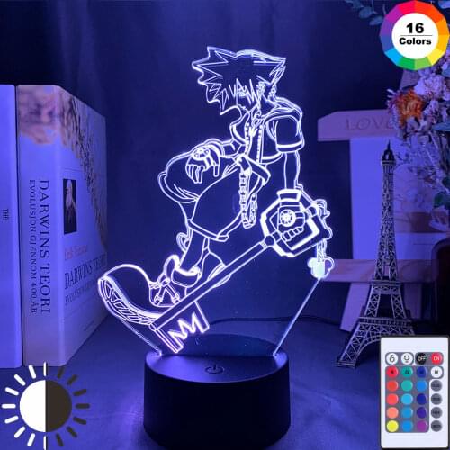 3D Game Kingdom Figure Child Night Light Led Color Changing Kids Bedroom Decor Nightlight Hearts Lamp Bedside Christmas