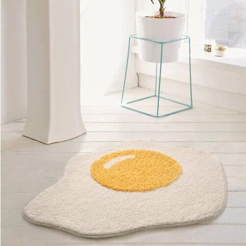 3D Cartoon Egg Bathroom Carpet Funny Bathroom Living Room Bedroom Stair Foot Mat