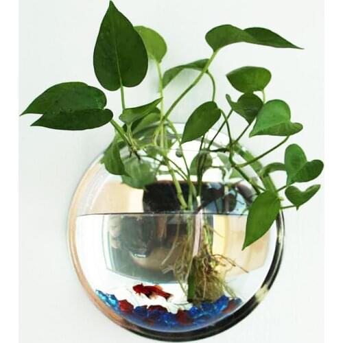 4 Size for Acrylic Fish Bowl Wall Hanging Aquarium Tank Aquatic Pet Supplies Pet Products Wall Mount Fish Tank for Betta Fish