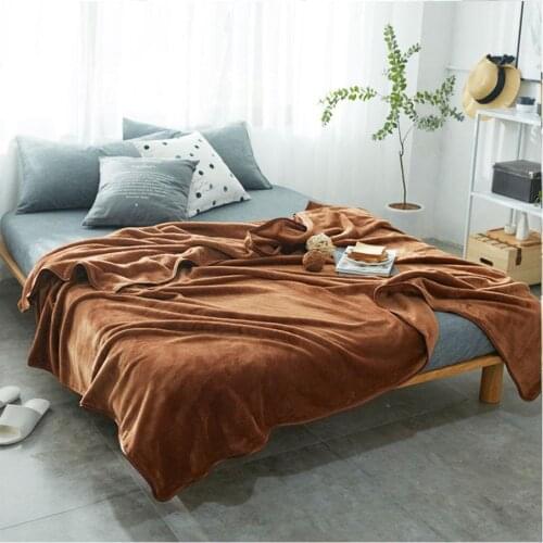 45 Brown Flannel Blanket Bed Mantas Soft Throw Fleece Winter Blanket For Children Adult Bedspread Sofa Bed Covers Quilts