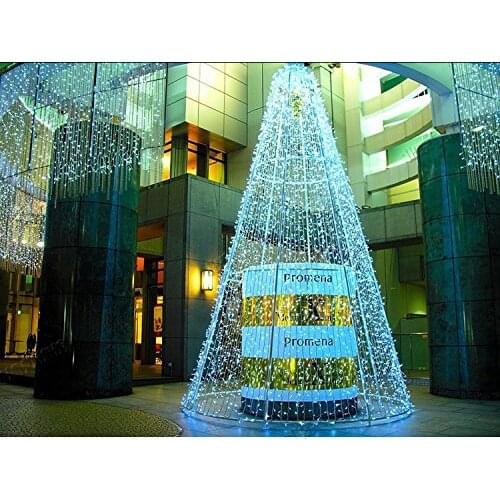 50pcs hot sale 3*3M Full color 300leds LED outdoor decoration Christmas tree Lights,led curtain light for Garden Wedding Party