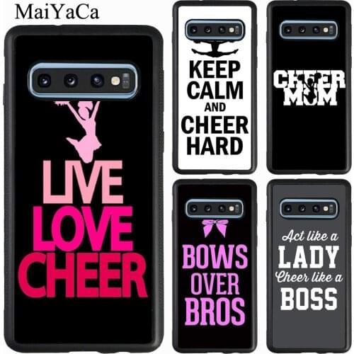 Cheerleader Cheer Bow Quote Case For Samsung Galaxy S20 Plus S10 S9 Note 20 Ultra A51 A71 A31 A21S A20e A40 A50 A70 M31
