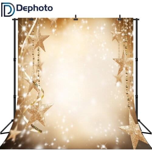 Dephoto Photography Background Christmas Star Computer Printed Customized Children Photo Christmas Backdrop for Photo Studio