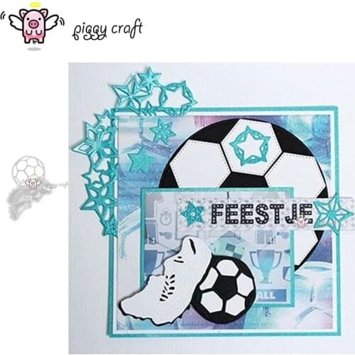 Piggy Craft metal cutting dies cut die mold Soccer shoes football Scrapbook paper craft knife mould blade punch stencils dies