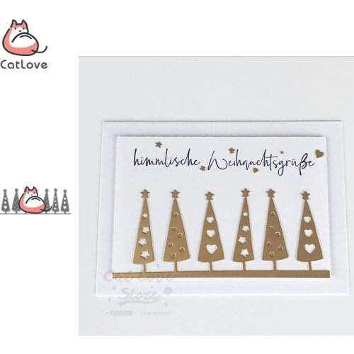 Christmas Tree Border Metal Cutting Dies Scrapbooking Stencil Die Cuts Card Making Decorative Craft Embossing New Dies For 2019
