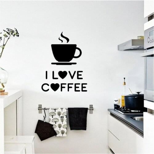 Cute Coffee Cartoon Wall Decals Pvc Mural Art Diy Poster Kids Room Nature Decor Decoration Accessories Murals