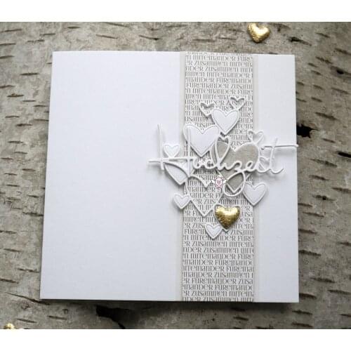 Mmao Crafts Metal Steel Cutting Dies New German wedding letters Stencil For DIY Scrapbooking Paper/photo Cards Embossing Dies