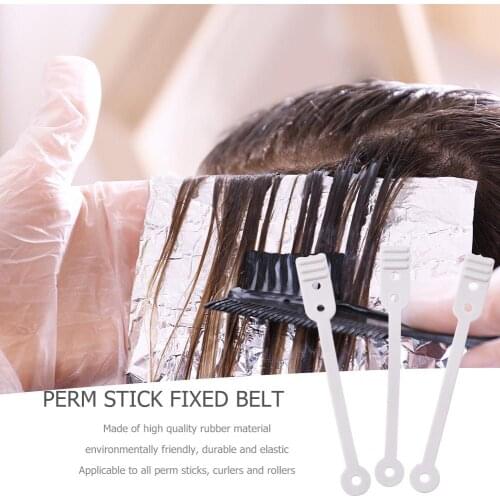 50pcs/set Elastic Rubber Bands Hairdressing Supplies Barber Accessories Pro Perm Rod Long Hair Curler Replacement props