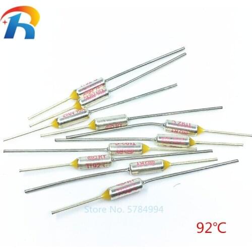 100pcs/lot New 250V 10A 92 degree RY 92C electric cooker metal temperature fuse Tf 92