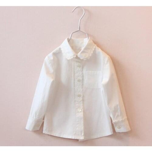 New Arrival Baby Girls Long Sleeve Blouses Girls Cute Shirt Girls Spring Autumn Cotton Blouses Free Shipping