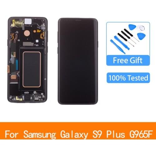 Original 6.2" LCD Replacement for SAMSUNG Galaxy S9 PLUS LCD Touch Screen Digitizer with Frame S9+ G965 G965F display