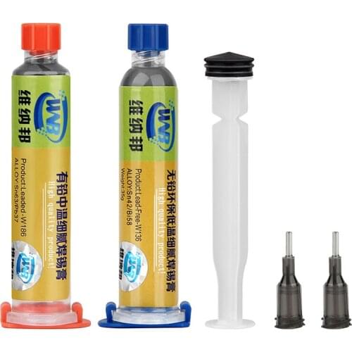10cc Syringe Liquid Soldering Paste Flux 35g Low Temperature Melting Point 183℃ Solder Tin Paste BGA PCB Welding Repair Tool