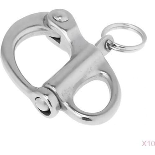 10x 304 Stainless Steel Swivel Snap Shackle for Kayak Canoe Boat Yacht