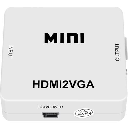 1080P HDMI to VGA Converter With Audio HDMI2VGA Adapter For PC Laptop to HDTV Projector