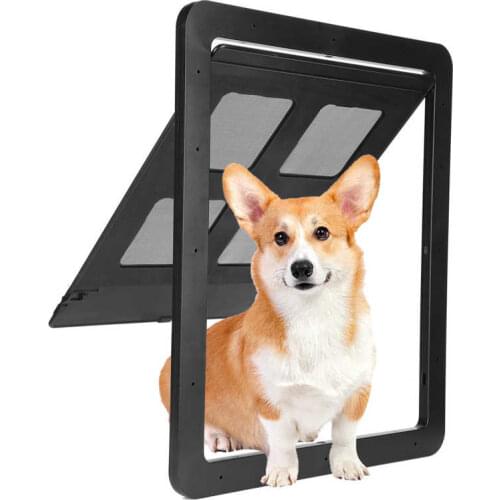 Pet Dog Cat Door Safety Enclosure Pet Small Dog Cat Screen Door Sliding Screen with Magnetic Flap Supply Simple Installation