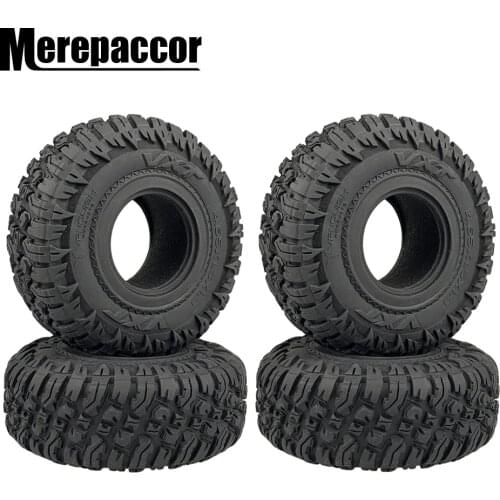 MREPEPACCOR 4PCS 118MM 1.9" Rubber Rocks Tyres Tires for 1:10 RC Rock Crawler car for Axial SCX10 90047 D90 D110 TF2 TRX-4