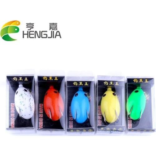 5 Boxes/lot Frog Fishing Lures 5.5cm 12g Mini Egg Shape Ray Frog Fishing Bait Iscas Artificiais Pesca Fishing Tackle HJ113