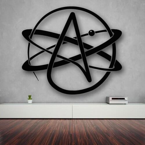 Removable Vinyl Wall Stickers Atom Atheism Religion Science Great Living Room Poster AZ-14