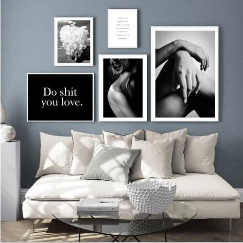 Scandinavian Vintage Woman Body Wall Art Canvas Prints Painting Wall Pictures For Living Room Black And White Home Decor