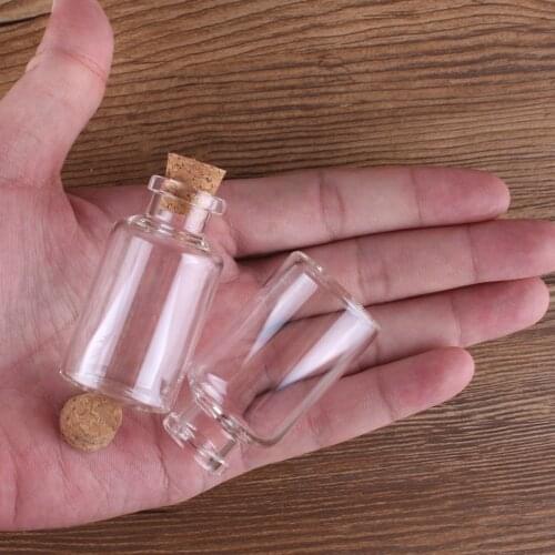 5pcs 23ml 30*55mm Glass Bottles with Cork Lids Spice Jars Glass Jars Message Bottles Glass vessels for Art Craft