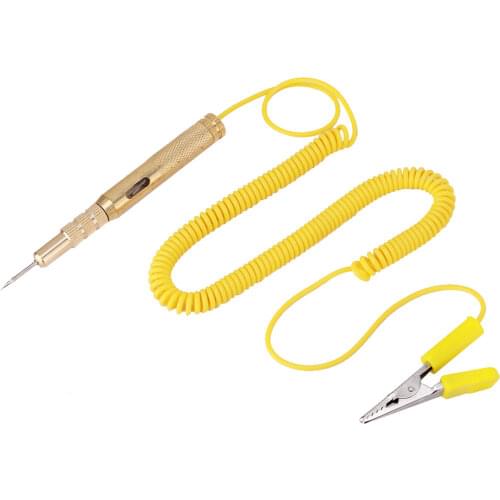 Auto Car Vehicle Circuit Tester DC 6V 12V 24V Light Bulb Voltage Test Pen Pencil Yellow Auto Diagnostic Tools