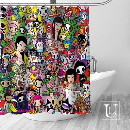 Tokidoki Shower Curtains Custom Design Creative Shower Curtain Bathroom Waterproof Polyester Fabric