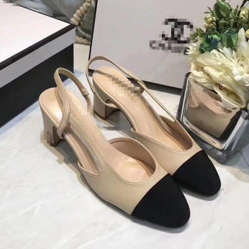 Womens Summer Brand Shoes High Sandals 2019 Back Strap womens office shoes shallow high heel pumps Size 34-40 zapatillas mujer