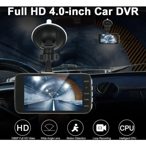 Dashcam DVR Car DVRs Dash Cam Registrar Auto Camera Video Recorder Camcorder 4" Dual Lens LED Night Vision / Motion Detection