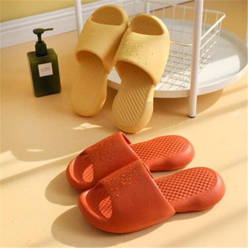 Women Summer Slippers Thick Heel Soft EVA Indoor Outdoor Slippers Lovers Home Floor Shoes Female Male Fashion Platform Slides
