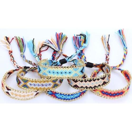 Fashion OL bracelet for women bohemian hand-woven link chain bracelet dual-purpose decorative bracelet wholesale jewelry