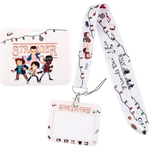 1pcs ZF3019 TV Show Creative Lanyard Card Holder Student Hanging Neck Mobile Phone Lanyard Badge Subway Access Card Holder