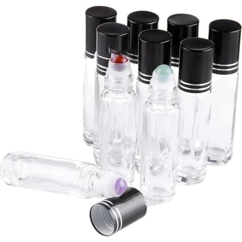 10PCS Roller Balls Perfume Bottles Essential Oil Bottles Glass Roller Bottles10ML Empty Roller Bottles