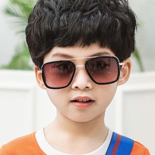 2020 Vintage Anti-reflective Children Sunglasses Metal Square Glasses Boys And Girls Fashion New Kids Sun Glasses Uv400