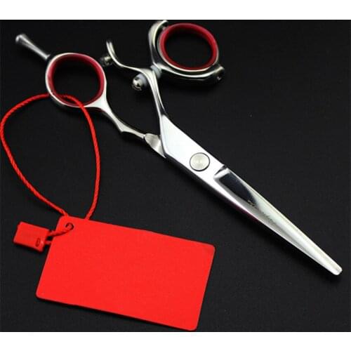 5.5'' Left hand rotation cut hair scissors professional swivel hair scissors hairdressing scissors swivel shears rotary shears