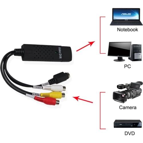 Video Capture Card Adapter VHS to DVD Easycap USB 2.0 Audio Video Capture Converter For Win7/8/XP/Vista