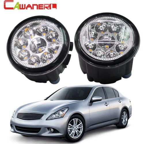Cawanerl 1 Pair Car LED Light Fog Light Daytime Running Light DC 12V Blue Orange White H8 H11 For Infiniti G25 2.5L V6 2011-2012