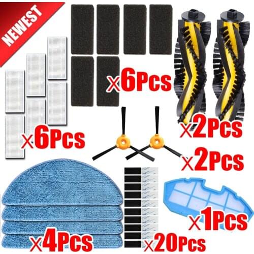 Vacuum Robotic robot Cleaner parts Side brush HEPA filter sponge mop cloth Roll main brush for CONGA EXCELLENCE iboto aqua v710