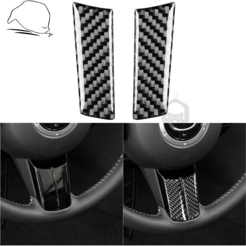 For Mazda MX-5 Miata 2009-2015 Carbon Fiber Steering Wheel Trim Strip Below Logo Tuning Sticker MX5 NC Roadster Car Accessories