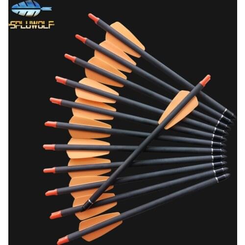 E-K System R-9 Hunting Archery Shooting Crossbow Arrows 7.5 Inch 7.5mm Pure Carbon Crossbow Arrow Bolts