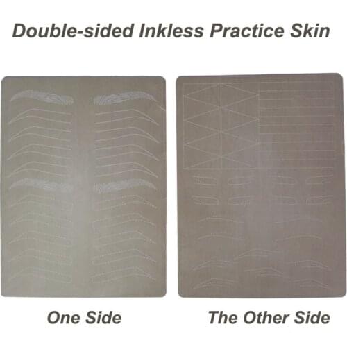 2/5pcs Double Sided Inkless Tattoo Practice Skin Permanent Makeup Tools for Starter Microblading Eyebrow Accessories PMU Supply
