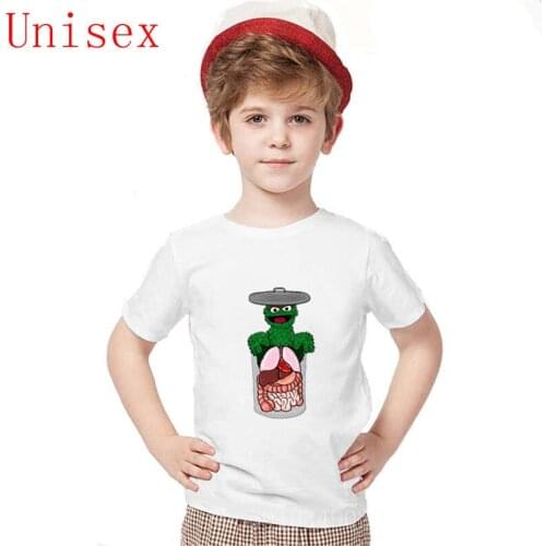 Comic Sesame Street The Cookie Mons-ter Green Cartoon boys clothes New Fashion Grouch Anatomy funny tops teen girls clothing