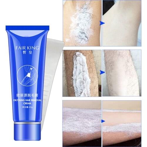 Xi Huang Ou Liyuan Herbal Hair Removal Cream Painless Cream for Armpit Hair Removal Leg Hair Body Care Shaving 40G